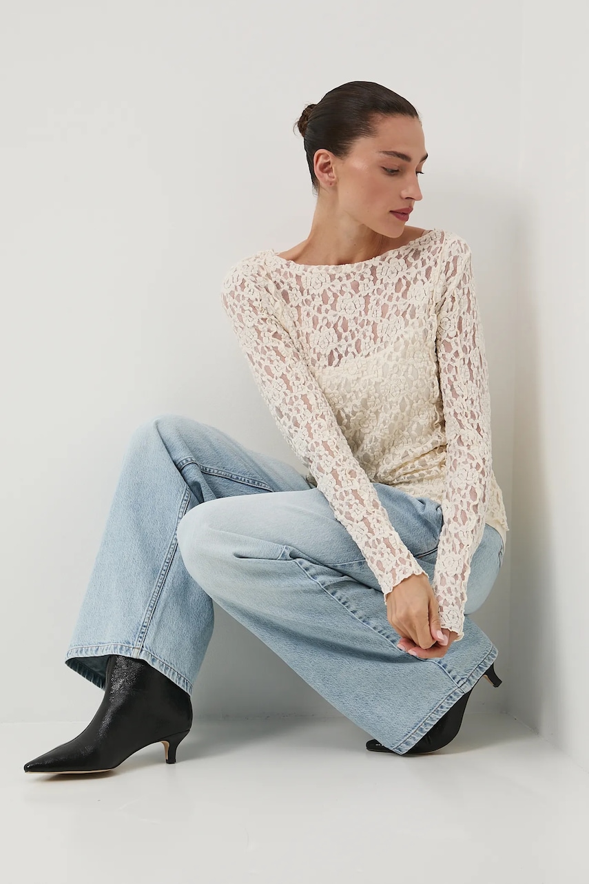 Medicine longsleeve culoarea bej