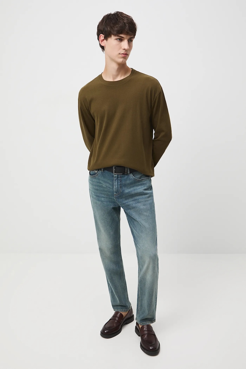 Medicine longsleeve culoarea verde, neted