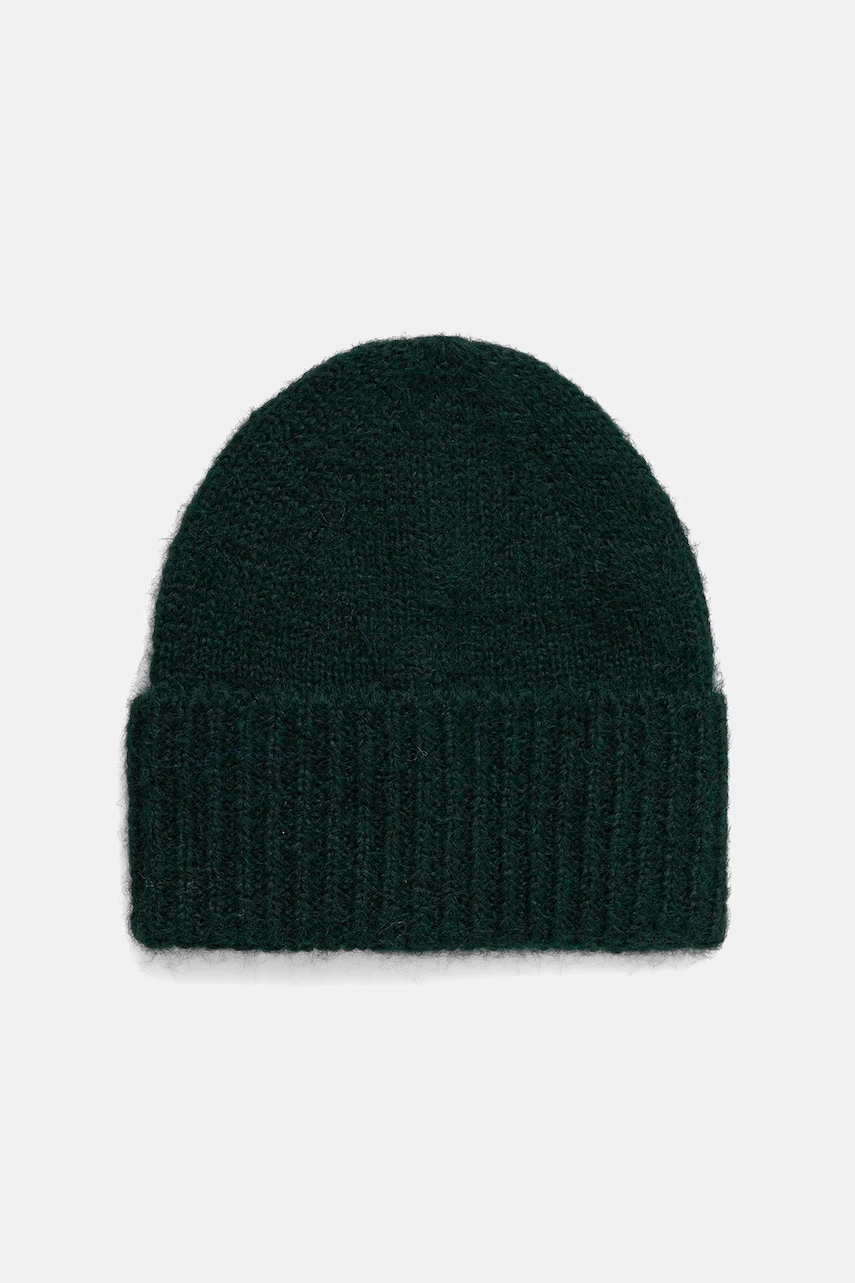 Medicine caciula din amestec de lana culoarea verde