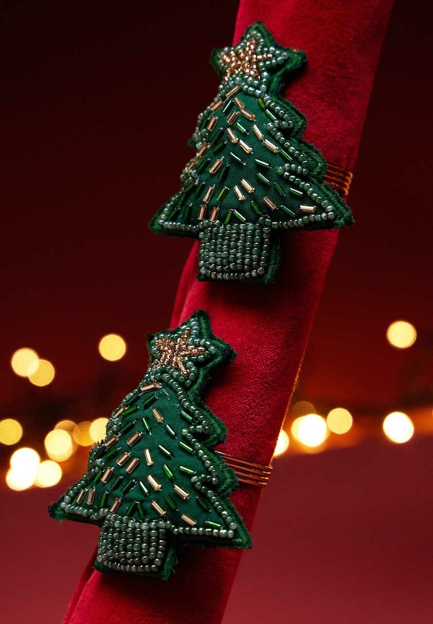 Medicine inel pentru șervețele 2-pack culoarea verde