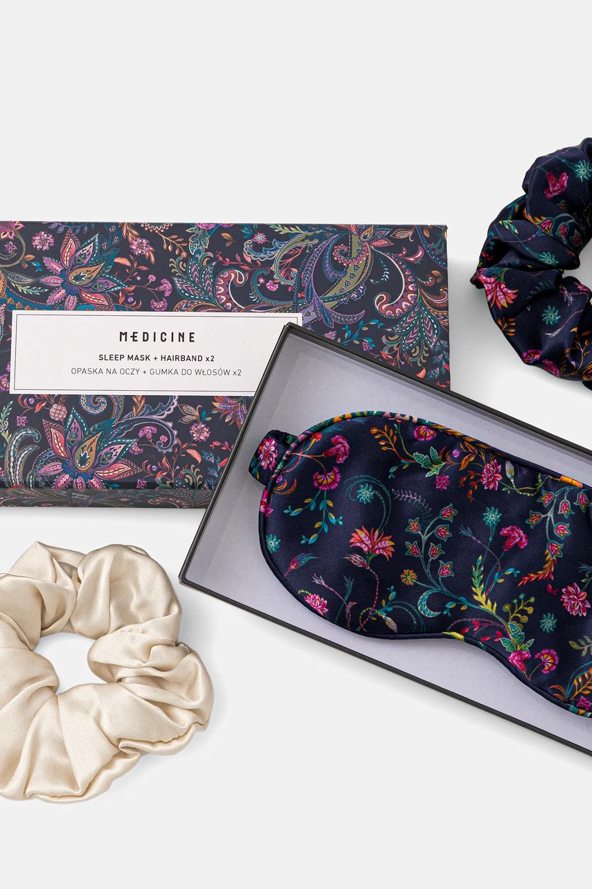 Σετ μεταξωτό: μάσκα ύπνου και λαστιχάκια για τα μαλλιά Medicine 2-pack φωτογραφία