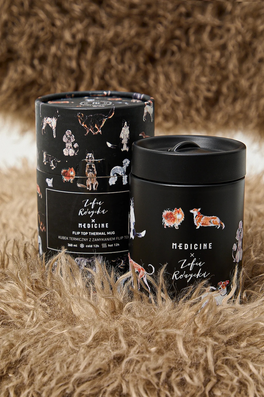 Medicine cană termică culoarea negru