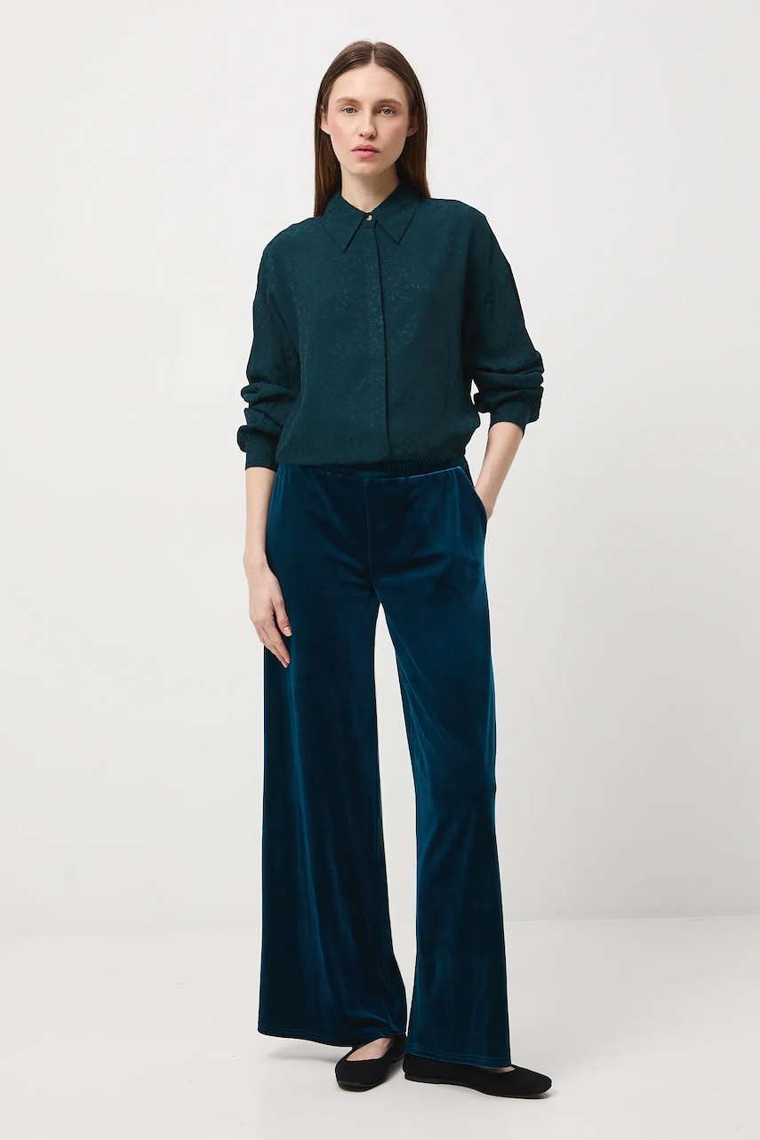 Medicine camasa culoarea verde, cu guler clasic, regular