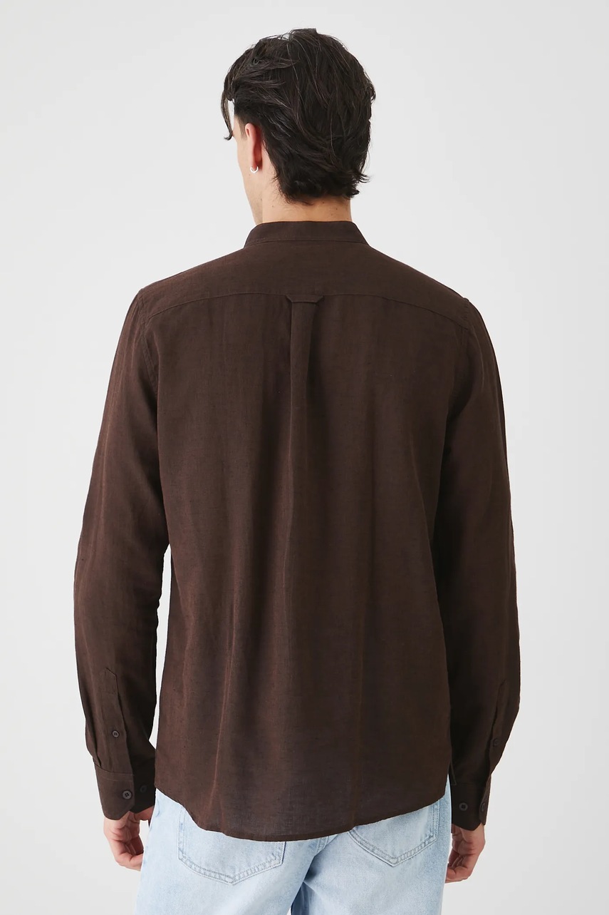 Рубашка Medicine цвет коричневый regular со стойкой