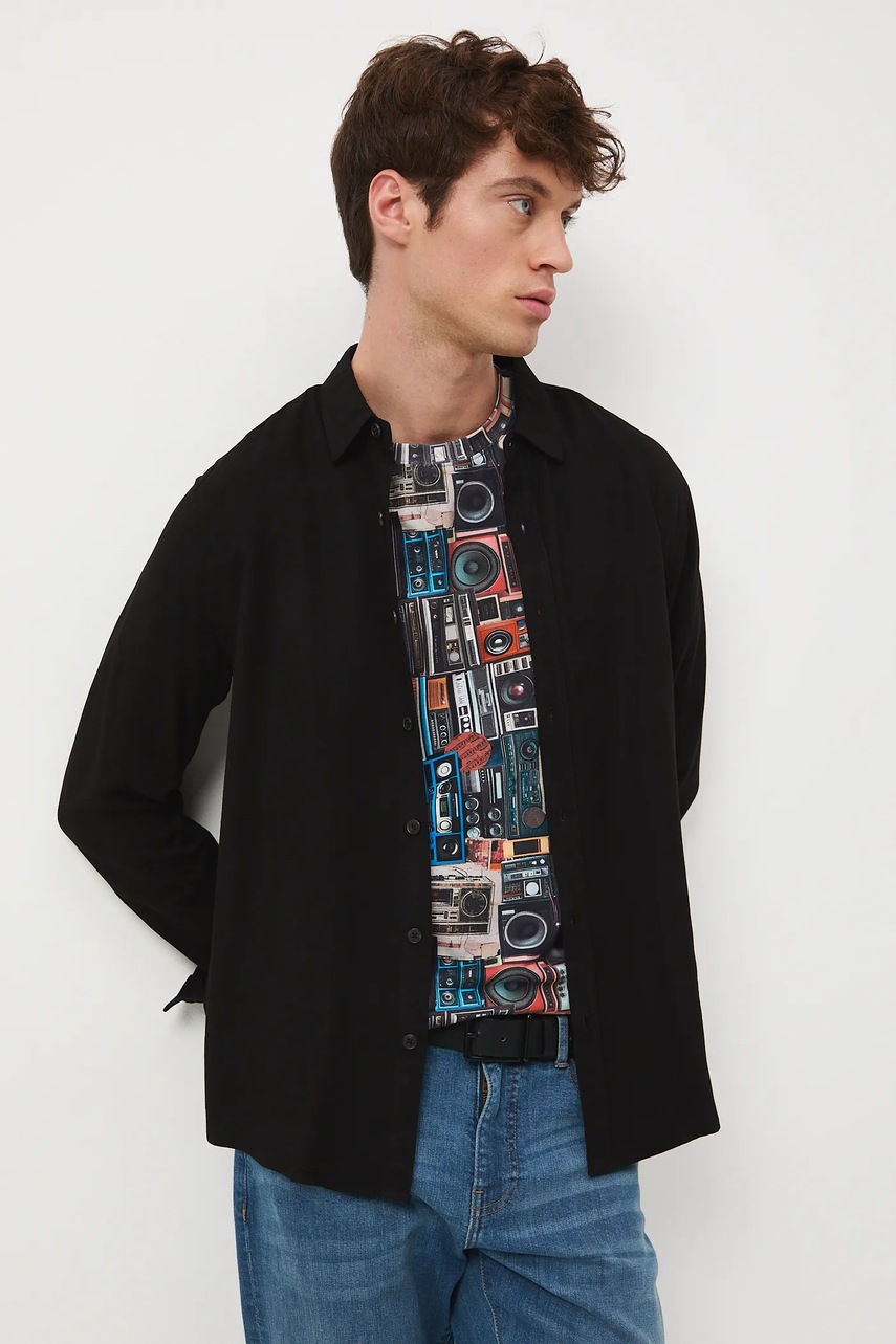 Рубашка Medicine цвет чёрный regular классический воротник