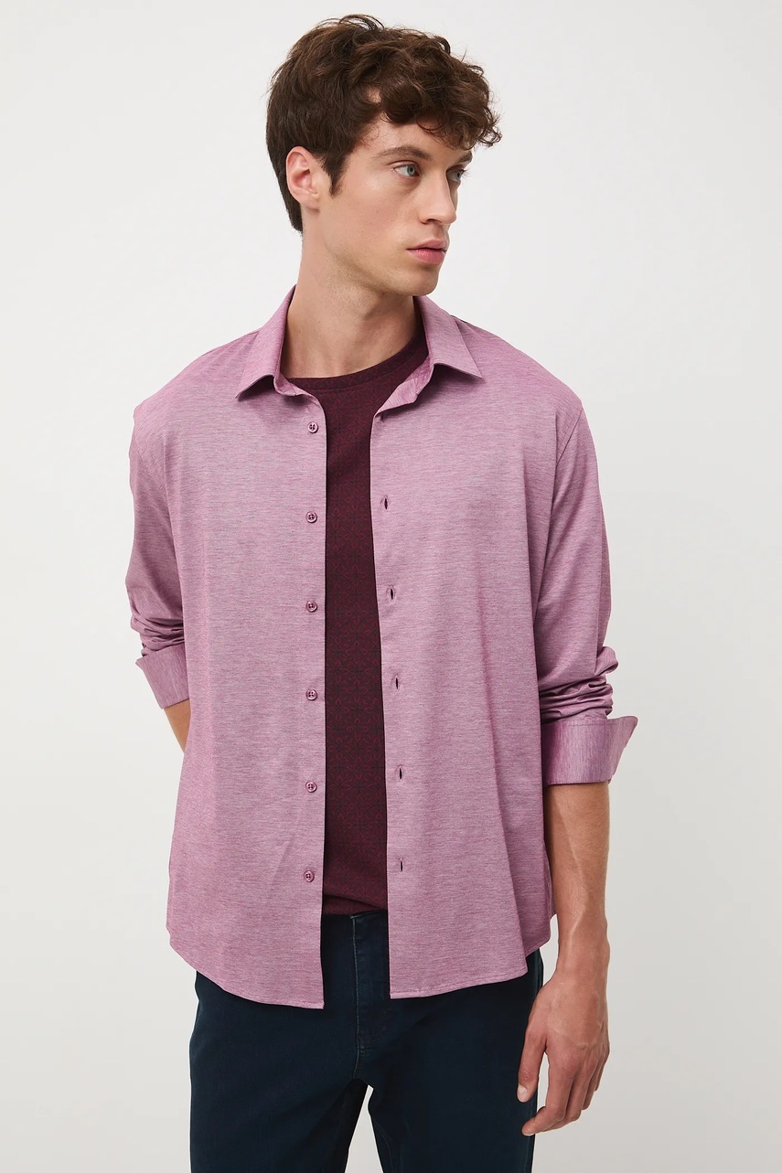 Хлопковая рубашка Medicine цвет розовый