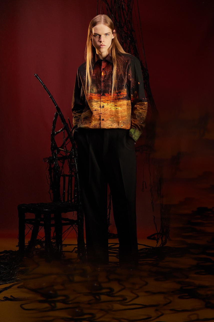 Medicine camasa din bumbac cu guler clasic, regular