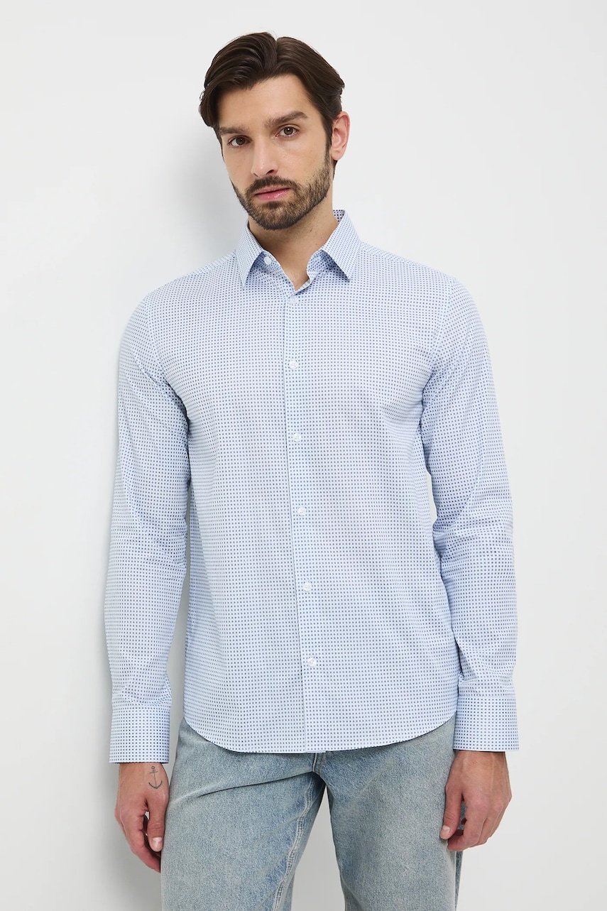 Medicine camasa din bumbac cu guler clasic, slim