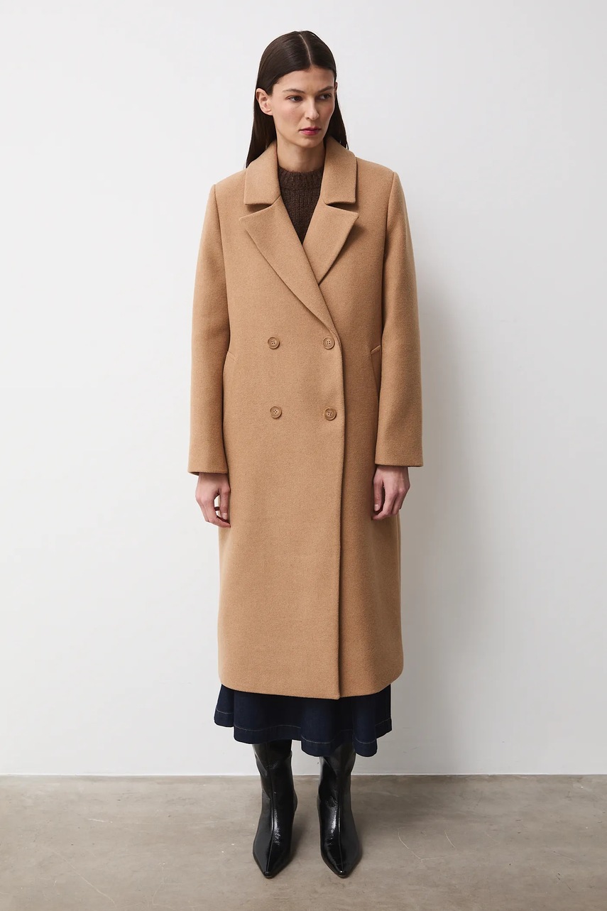 Пальто с примесью шерсти Medicine цвет бежевый