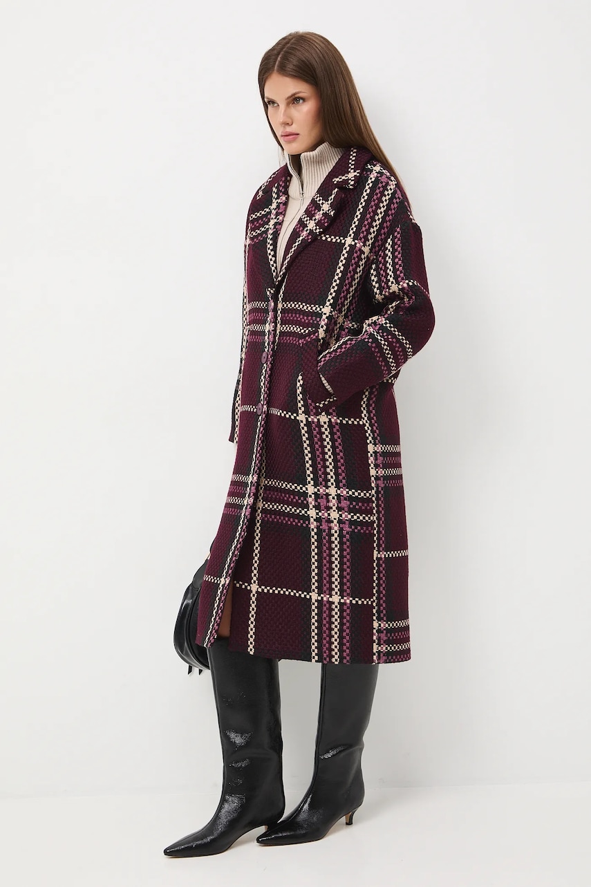 Medicine palton culoarea bordo