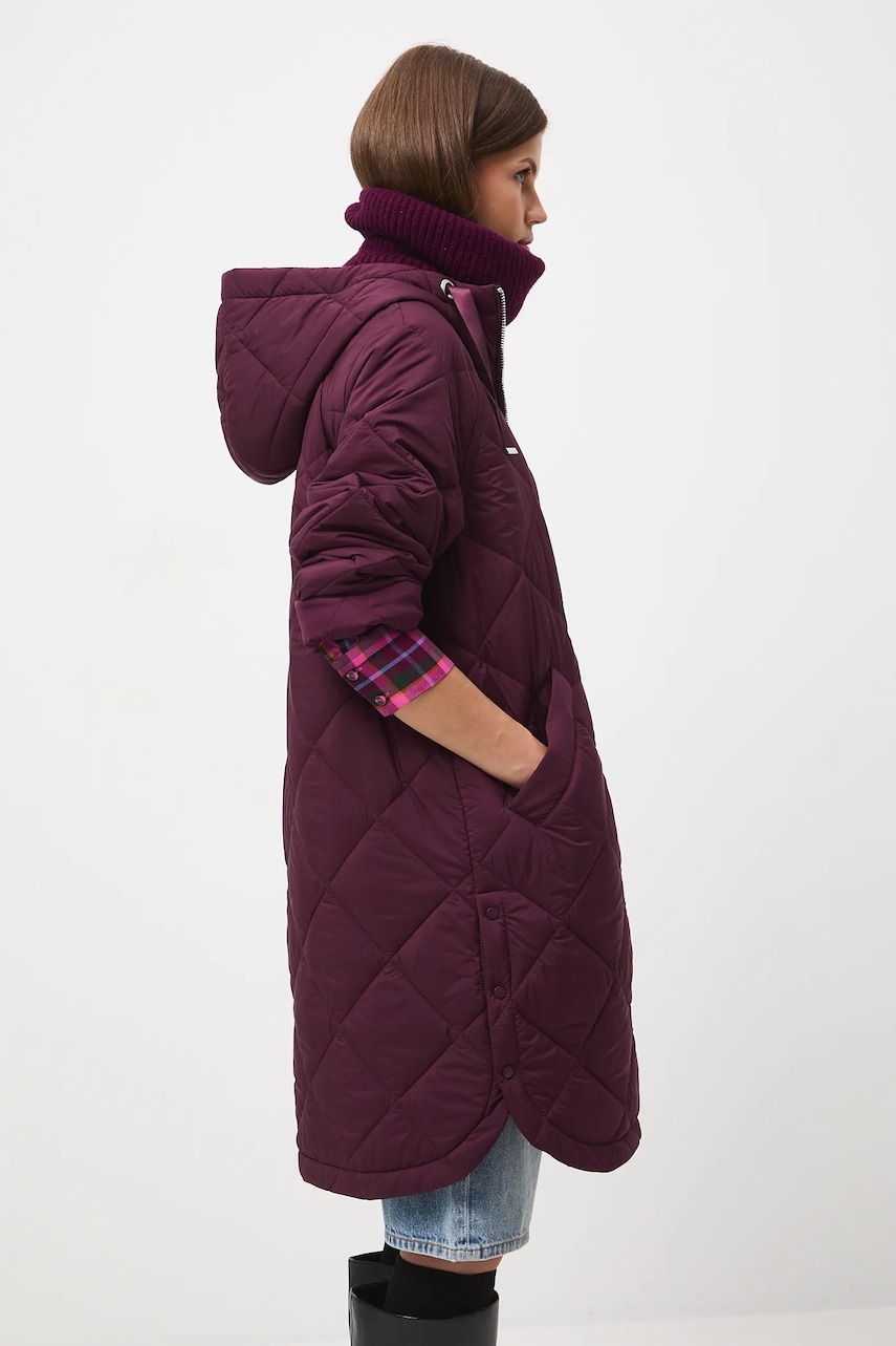 Medicine palton culoarea bordo