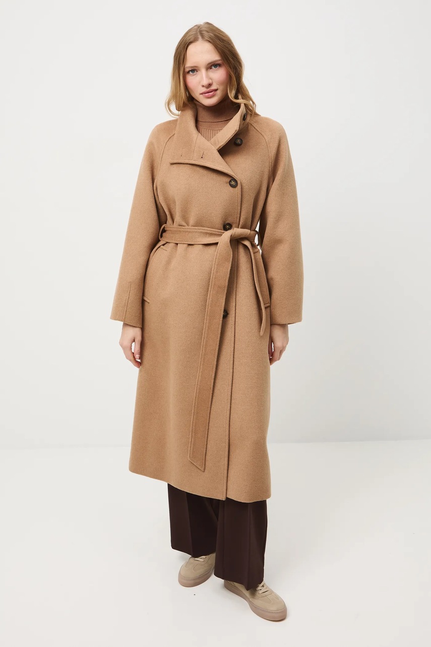 Шерстяное пальто Medicine цвет бежевый