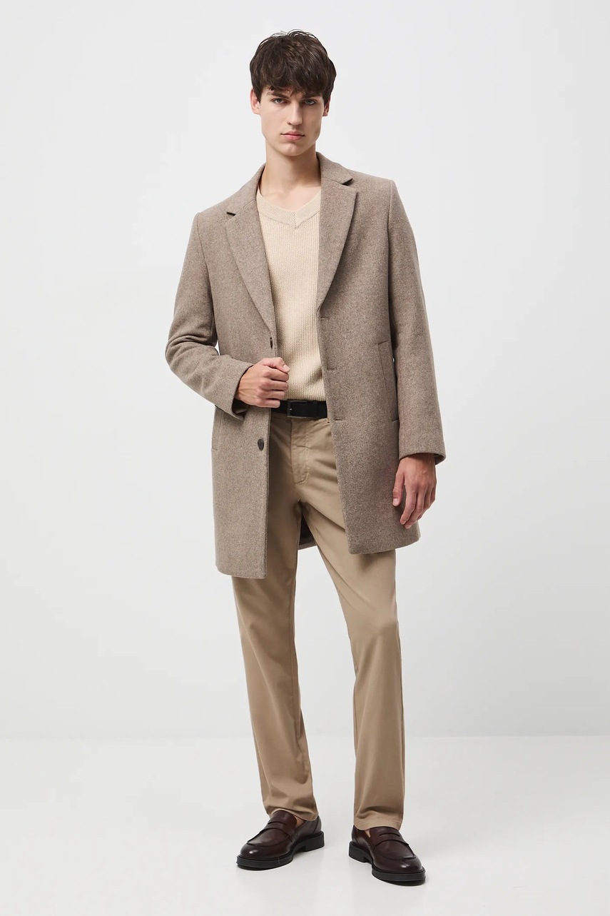 Пальто с примесью шерсти Medicine цвет бежевый