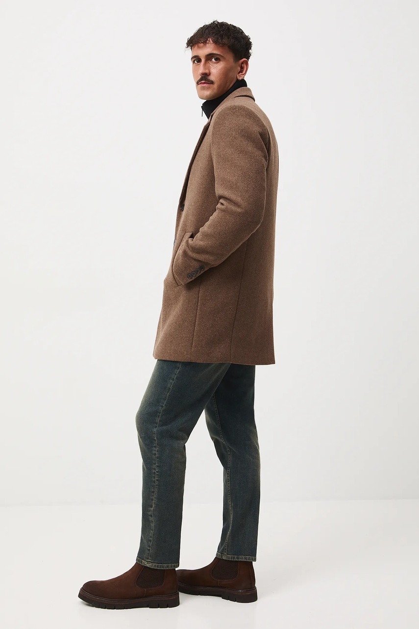 Пальто с примесью шерсти Medicine цвет коричневый
