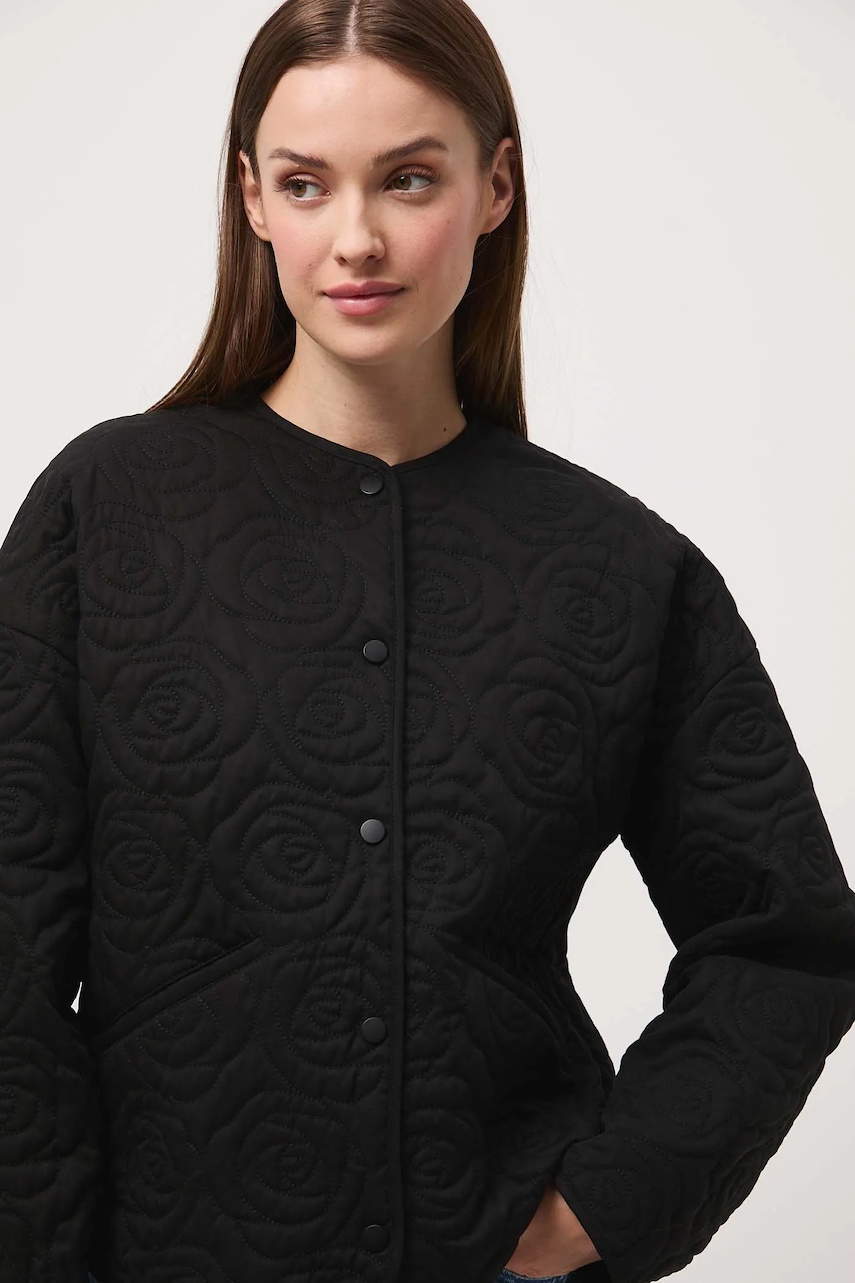 Medicine geacă culoarea negru, de tranziție, oversize