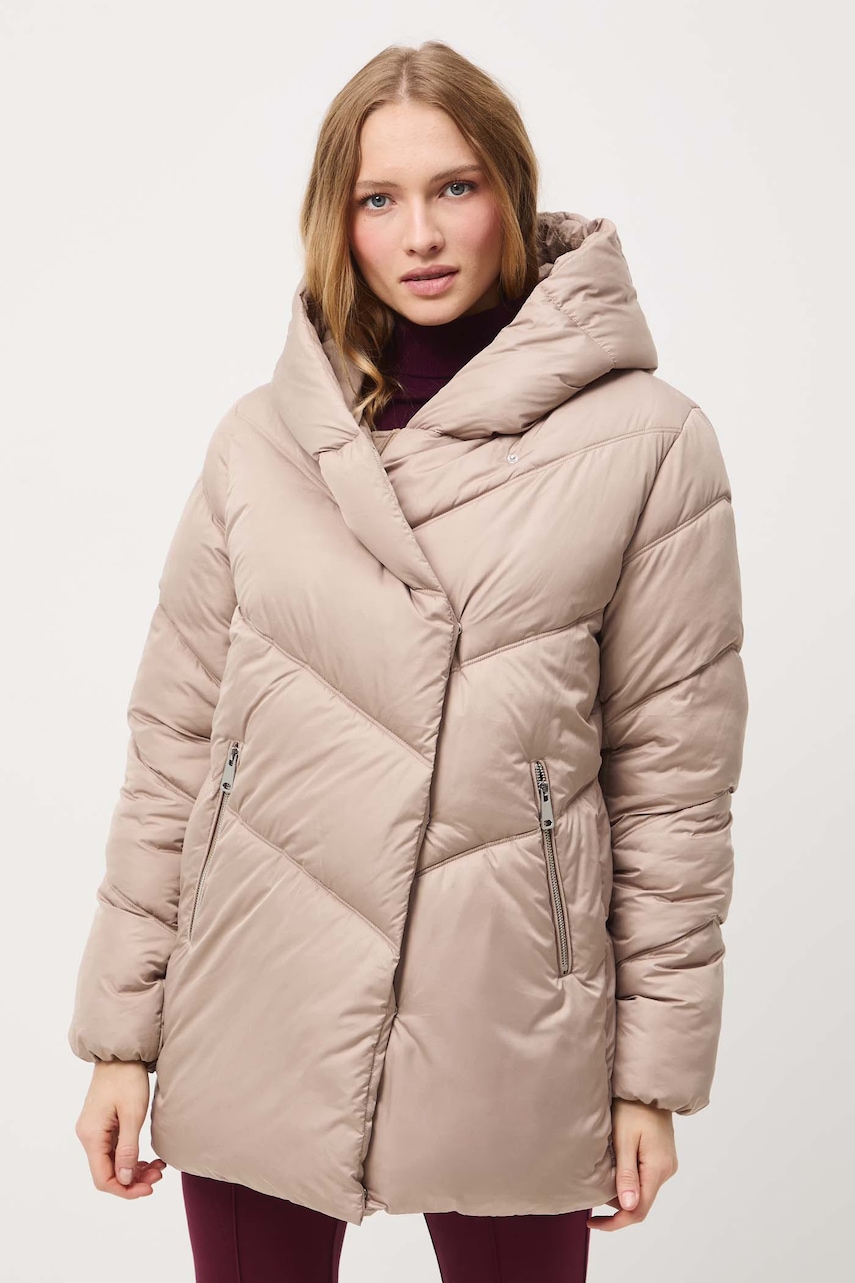 Medicine geaca culoarea bej, de iarna, oversize