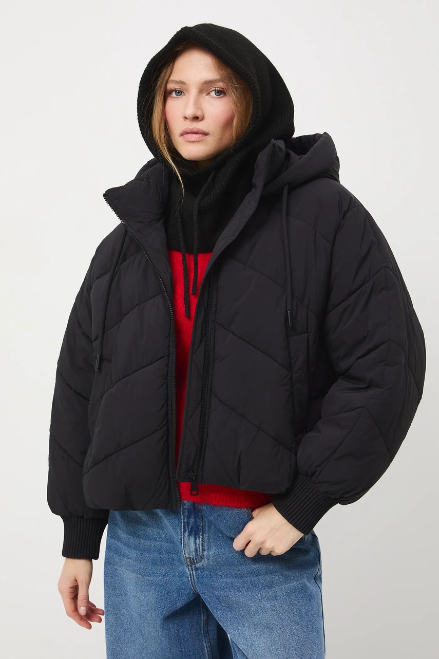 Medicine geaca culoarea negru, de iarna, oversize
