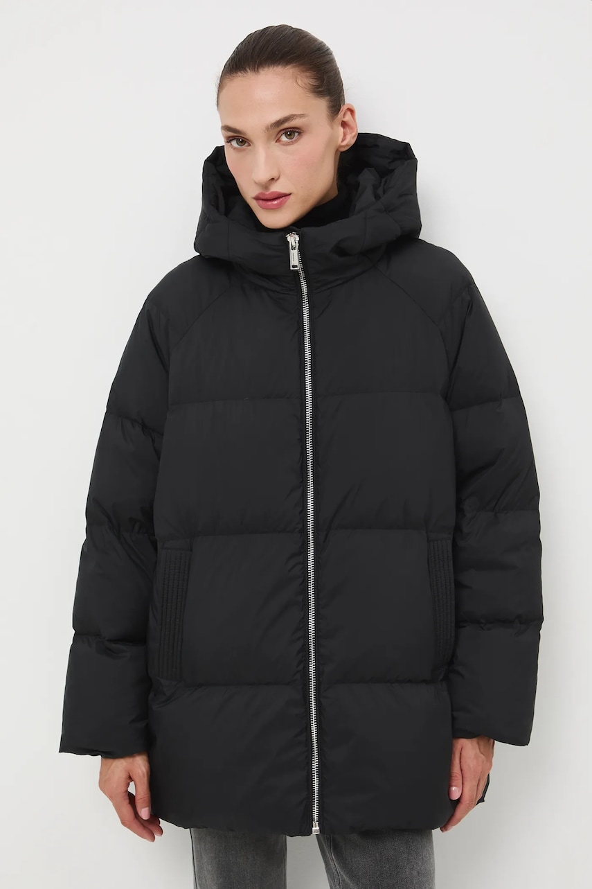 Medicine geaca de puf culoarea negru, de iarna, oversize