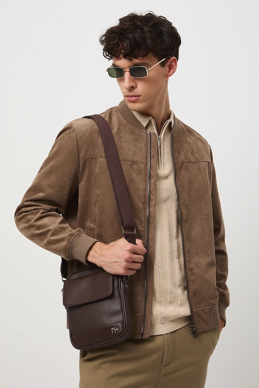 Medicine geacă bomber culoarea bej, de tranziție