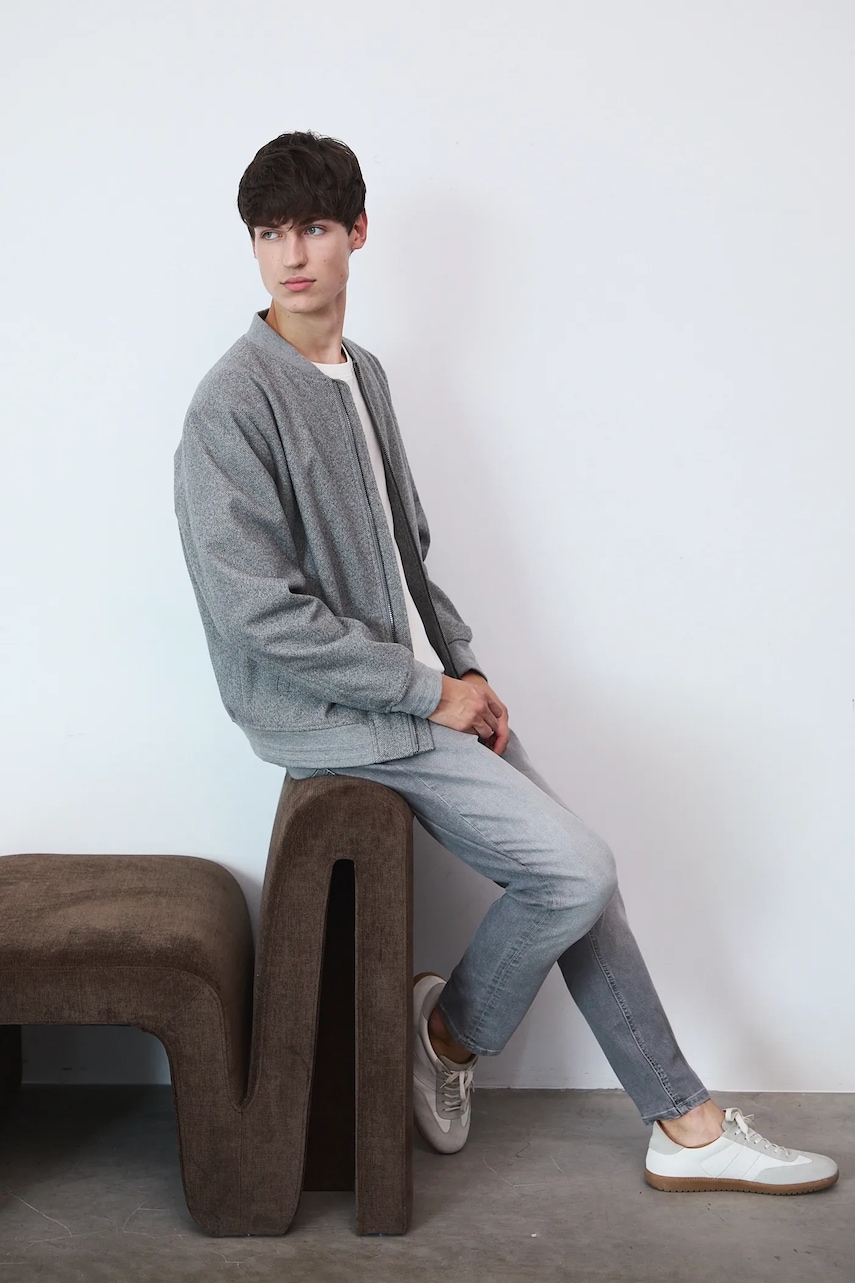 Medicine geacă bomber culoarea gri