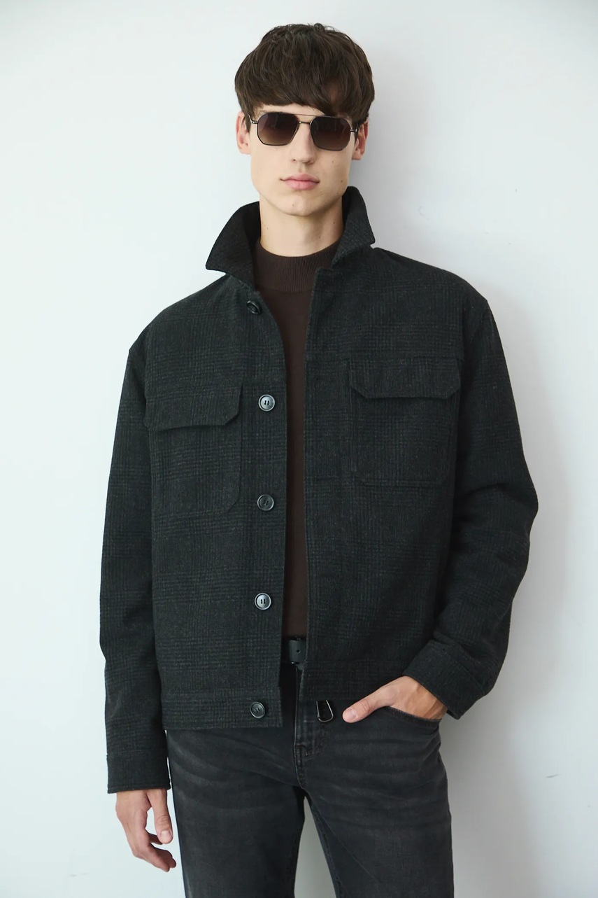 Куртка с примесью шерсти Medicine цвет серый демисезонная