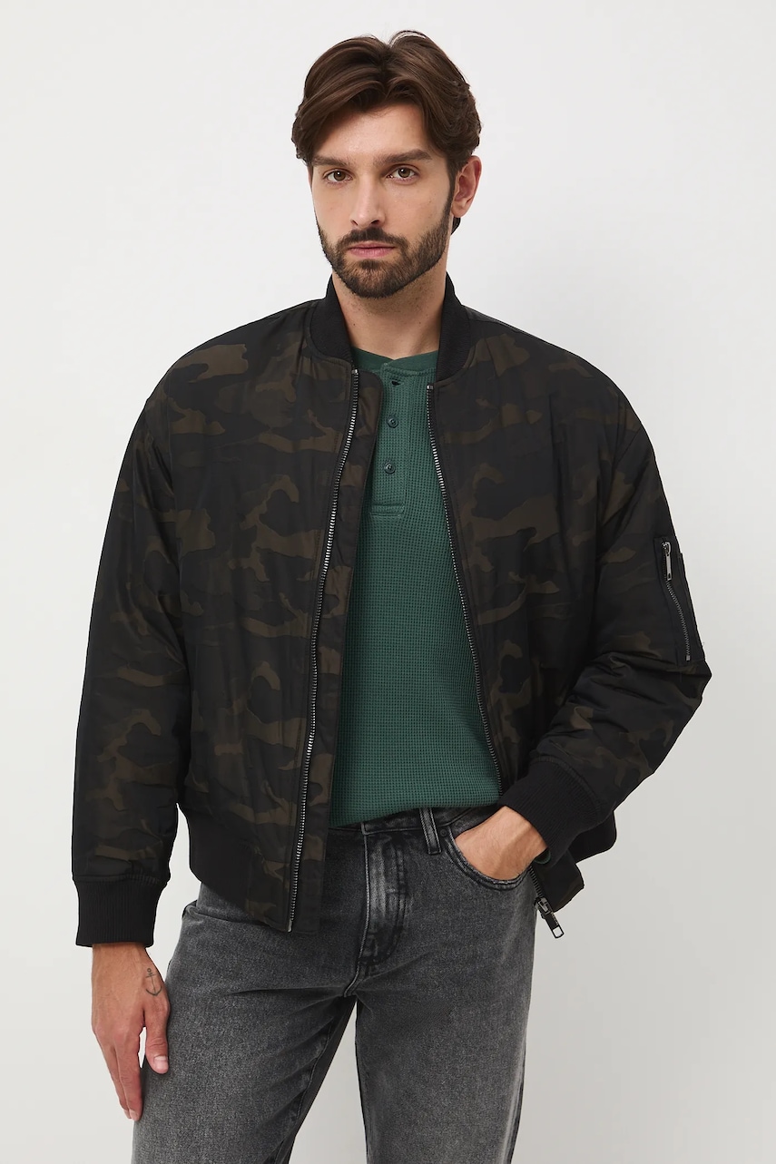 Medicine geaca bomber culoarea negru, de tranzitie
