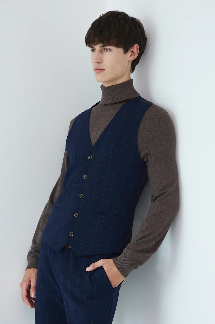 Medicine vesta culoarea albastru marin