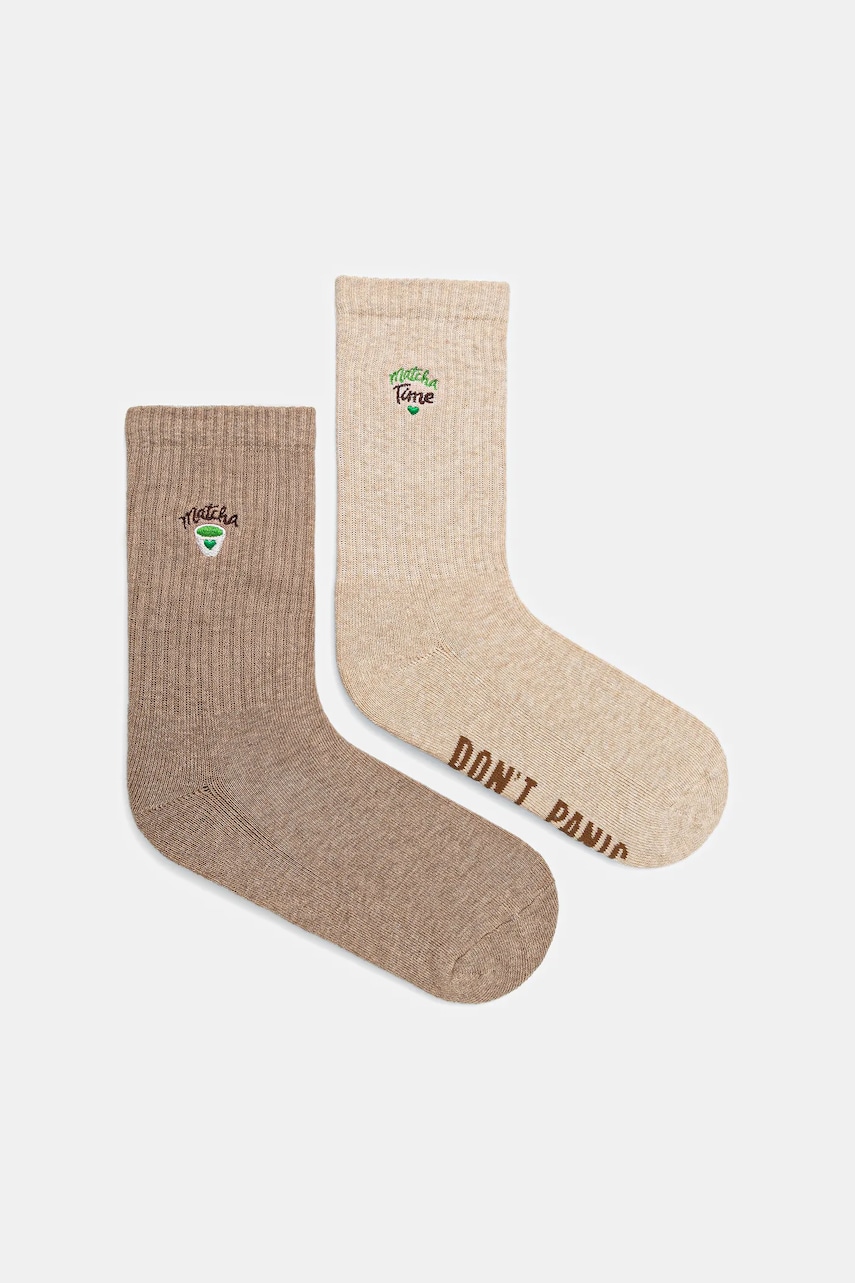Medicine sosete 2-pack culoarea bej