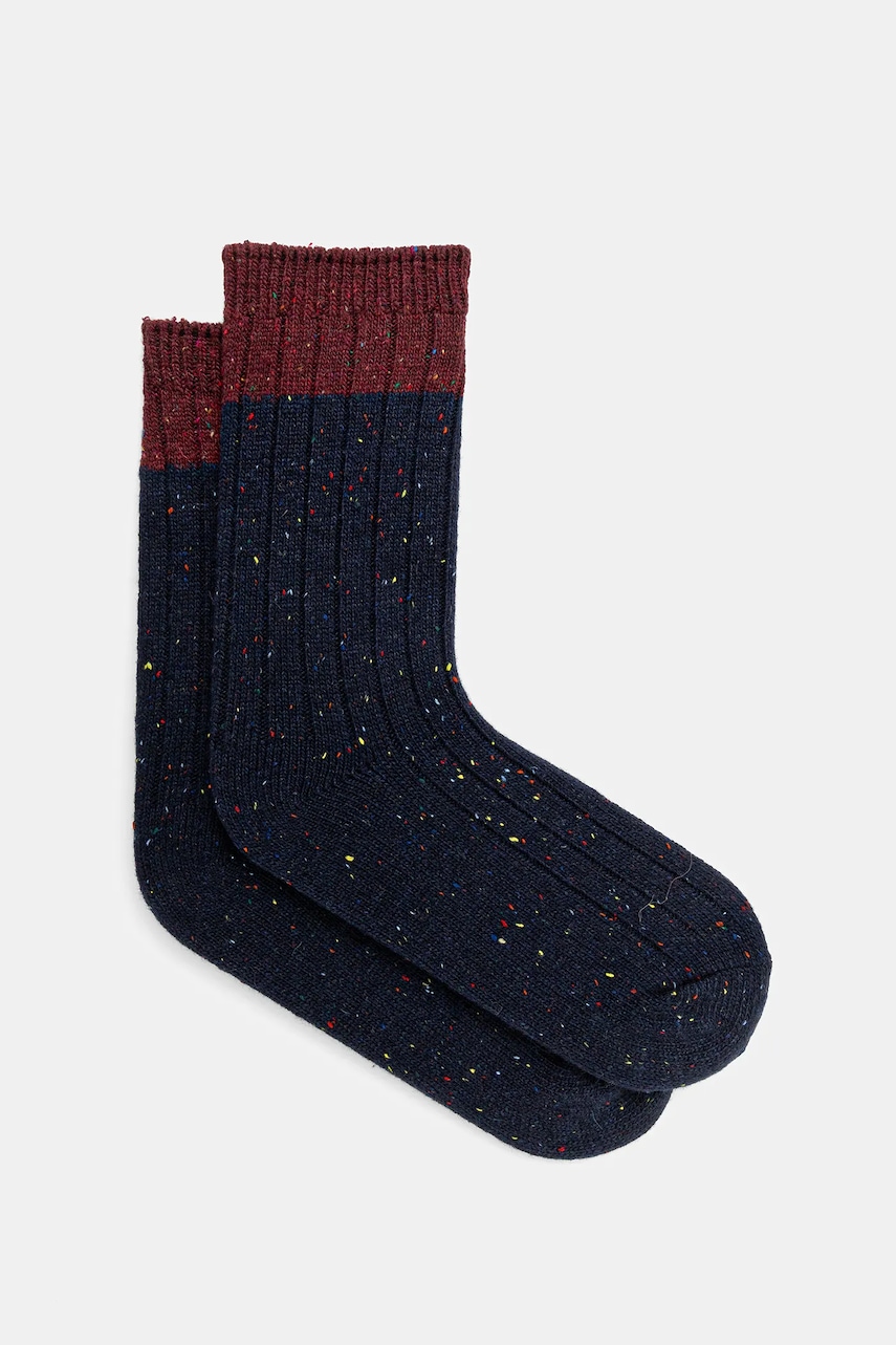 Medicine sosete din amestec de lana culoarea albastru marin