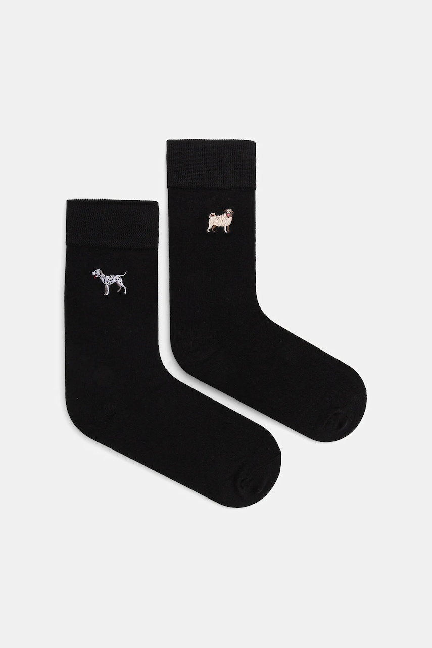 Medicine ciorapi de bumbac 2-pack culoarea negru