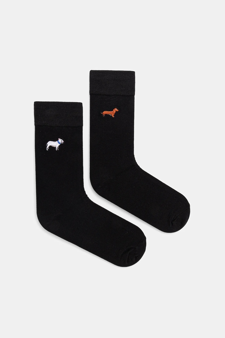 Medicine ciorapi de bumbac 2-pack culoarea negru