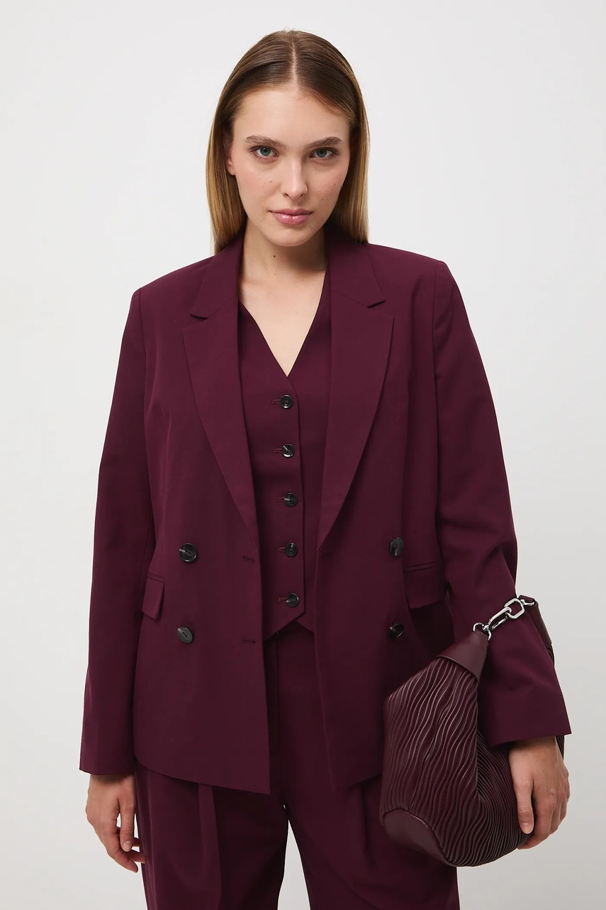 Двубортный пиджак Medicine цвет бордовый двубортный однотонная