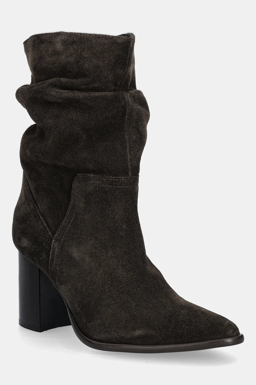 Medicine botine culoarea maro, cu toc drept