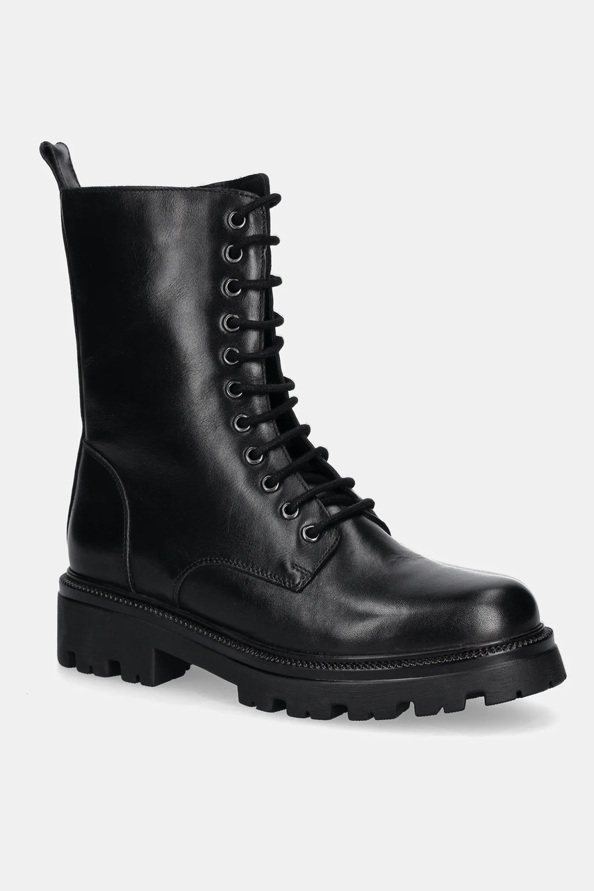 Кожаные полусапожки Medicine цвет чёрный на платформе