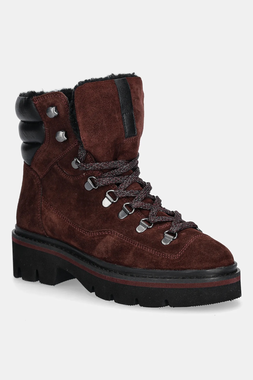 Medicine cizme de piele culoarea bordo, cu platforma Medicine cizme de piele culoarea bordo, cu platforma