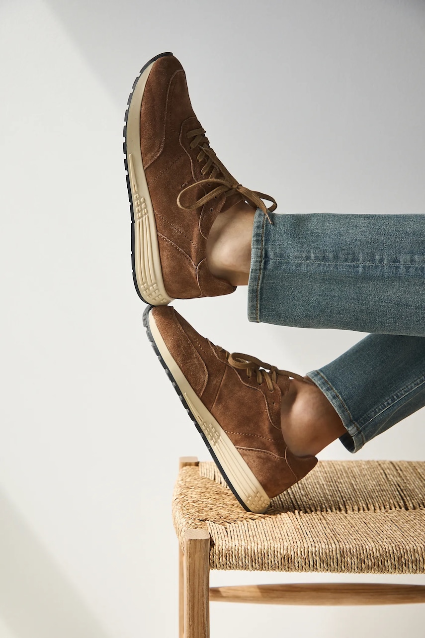 Medicine sneakers din piele întoarsă culoarea bej