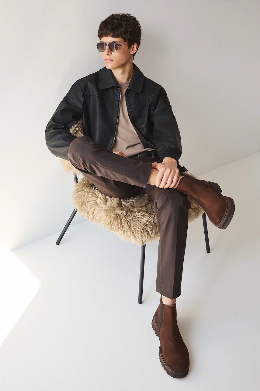 Medicine pantofi de piele intoarsa culoarea maro