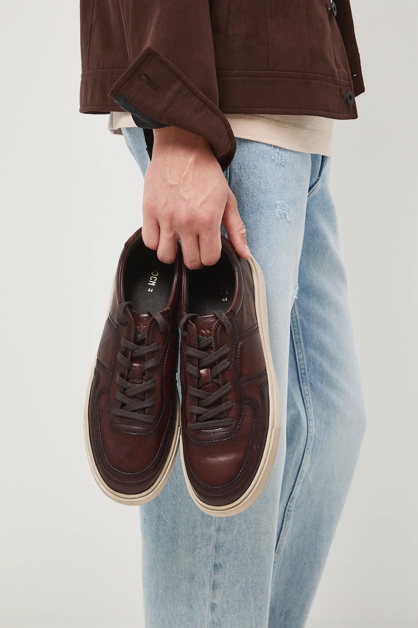 Medicine sneakers din piele culoarea maro