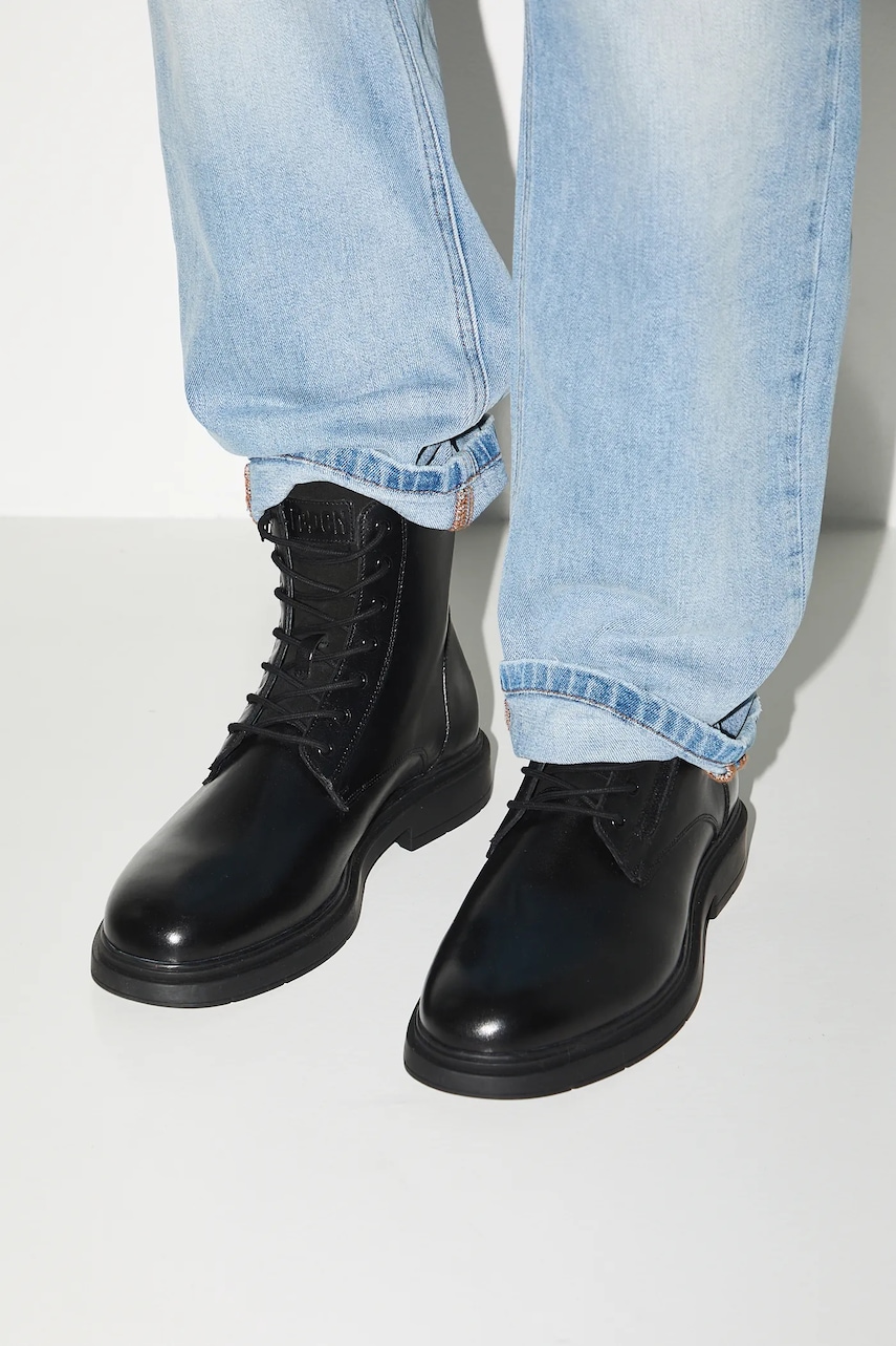 Medicine cizme înalte din piele culoarea negru