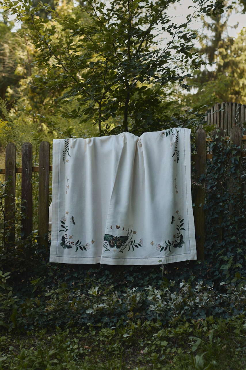 Medicine față de masă din bumbac culoarea bej