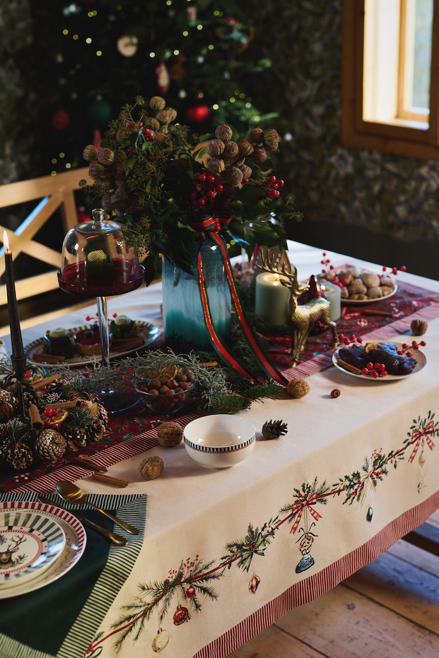 Medicine față de masă din bumbac culoarea bej