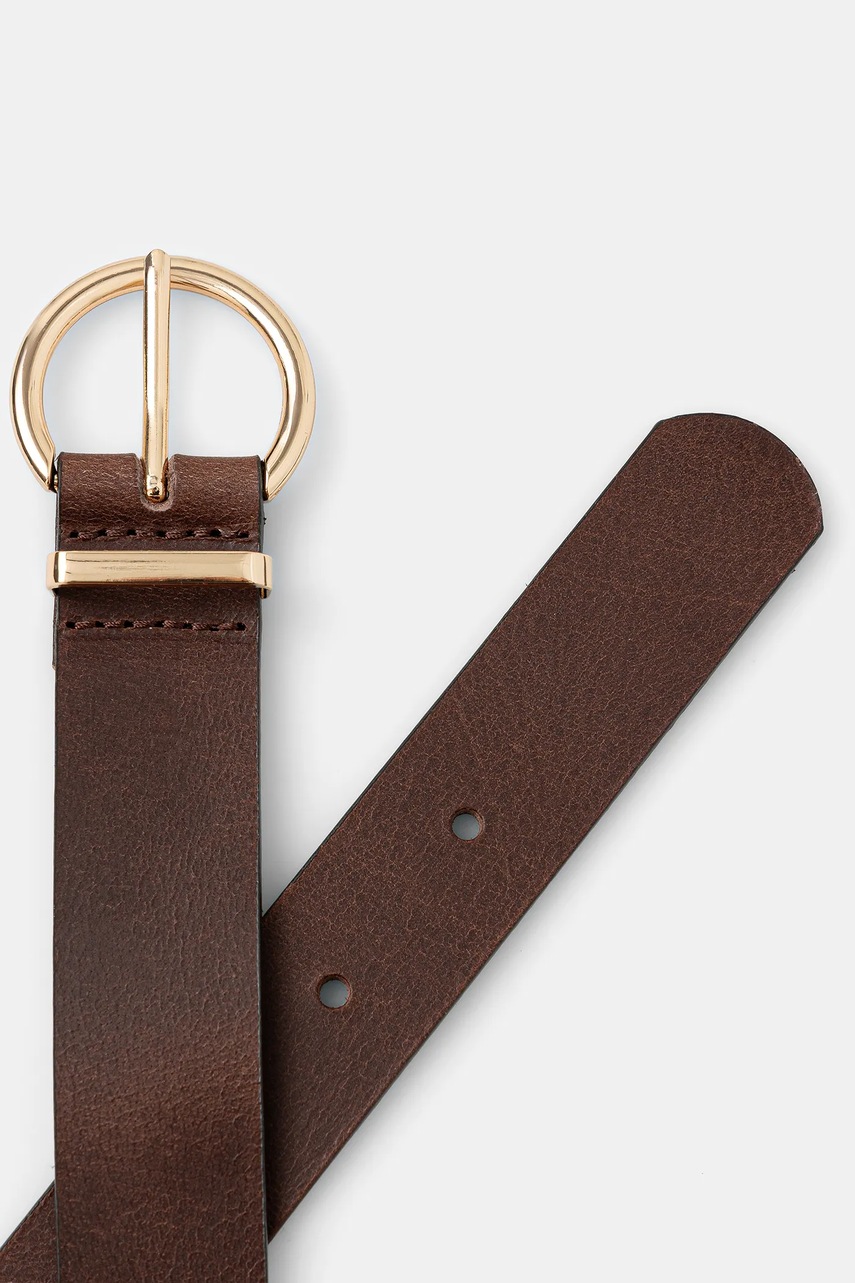 Δερμάτινη ζώνη Medicine γυναικεία, χρώμα: καφέ φωτογραφία
