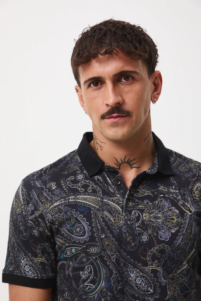 Поло Medicine цвет чёрный узор