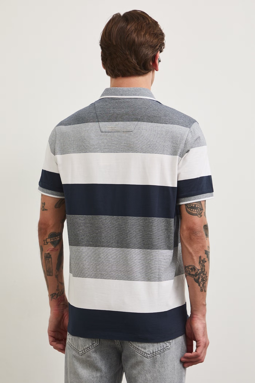 Pánské pruhované polo tričko (obrázek 2)