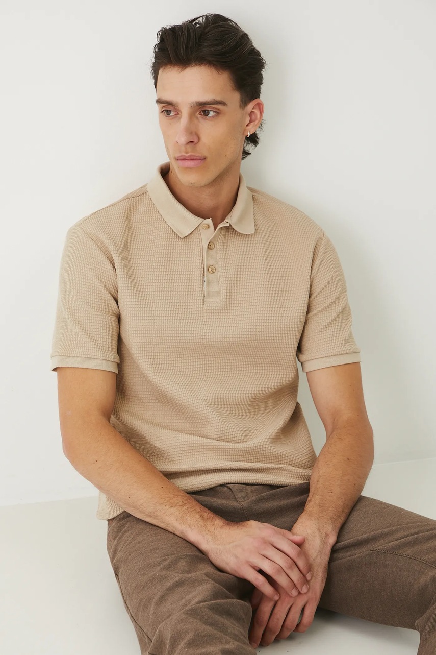 Medicine tricou polo culoarea bej, uni