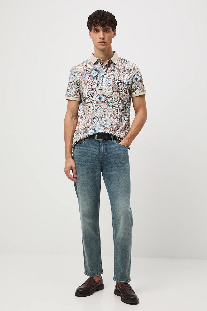 Поло Medicine цвет бежевый узор