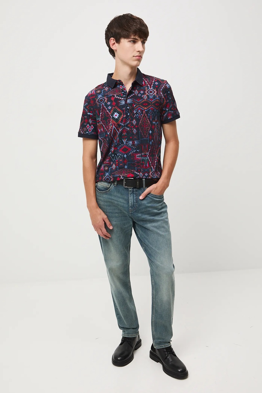 Поло Medicine цвет синий узор