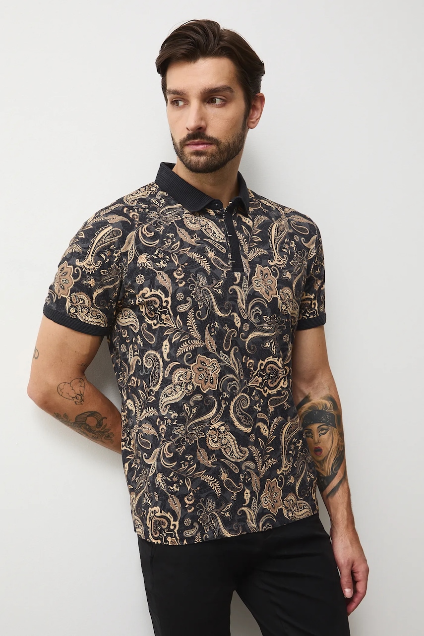 Medicine tricou polo culoarea negru, modelator