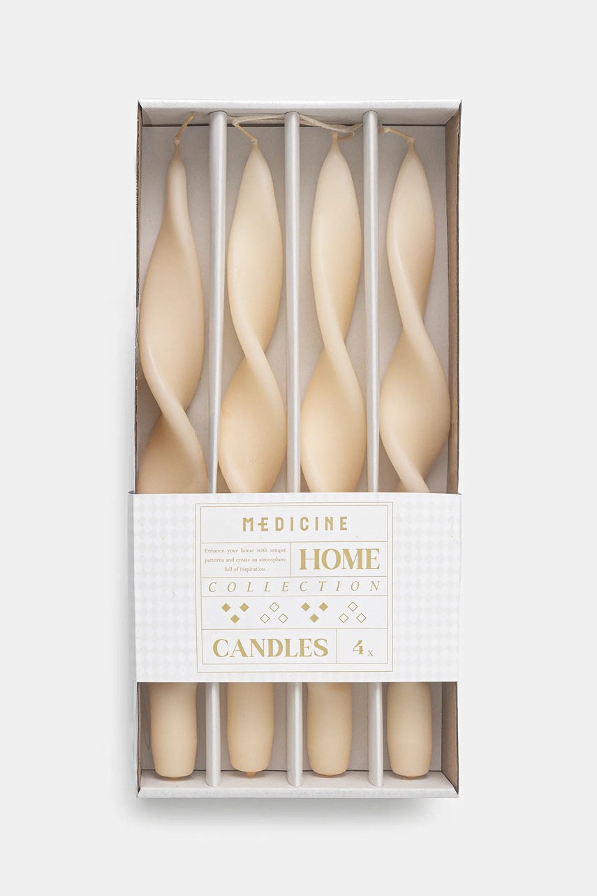 Декоративная свеча Medicine 4 шт цвет бежевый