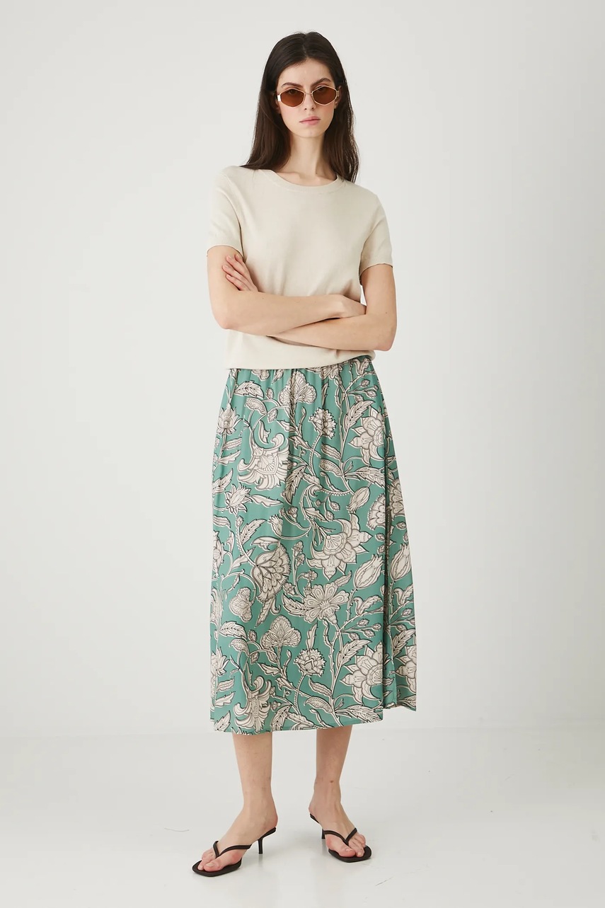 Юбка Medicine цвет бирюзовый maxi расклешённая